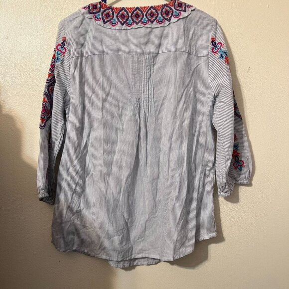 Chico pleasant Embroidered blouse, with tassels size 1 - Picture 4 of 12